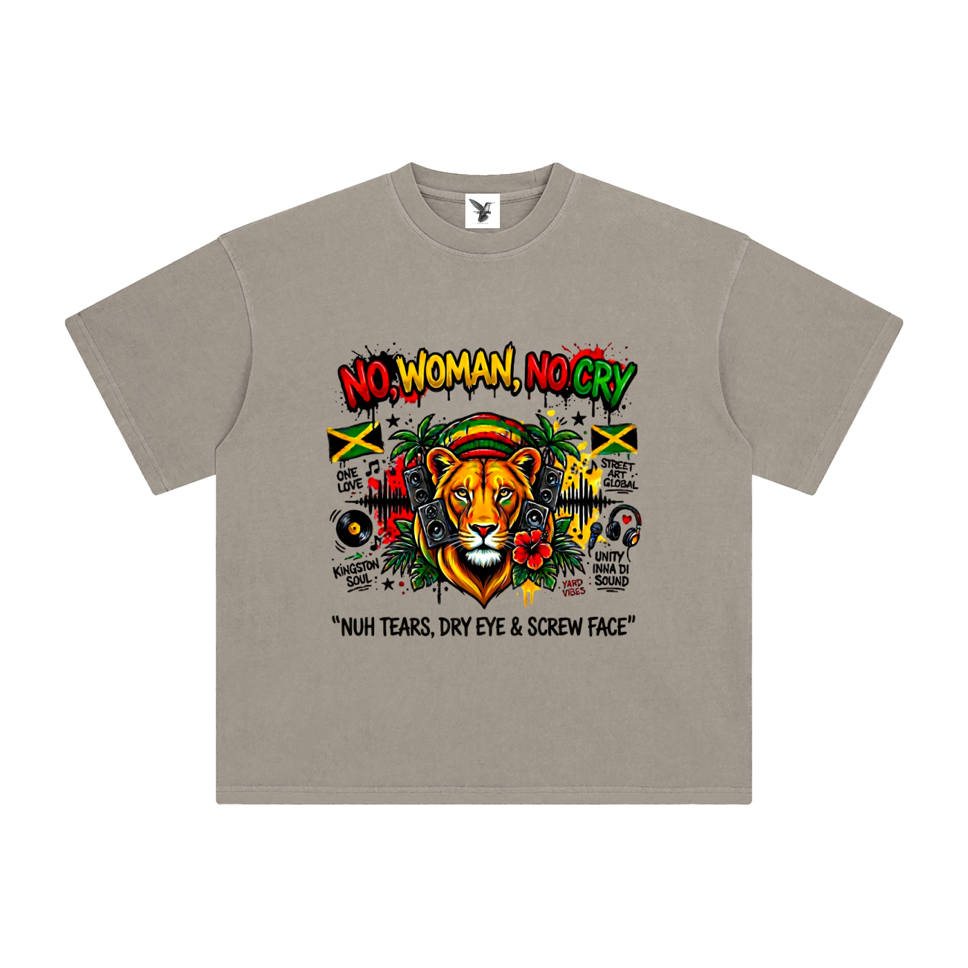 NO, WOMAN, NO CRY | Enzyme Washed T-Shirt