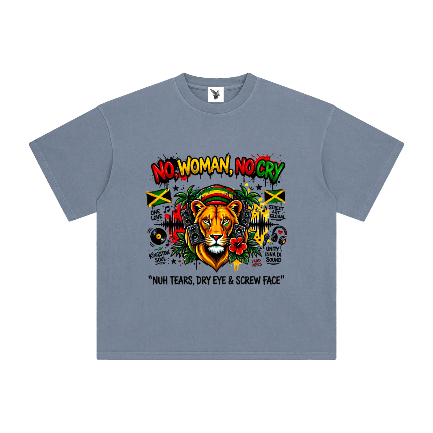 NO, WOMAN, NO CRY | Enzyme Washed T-Shirt