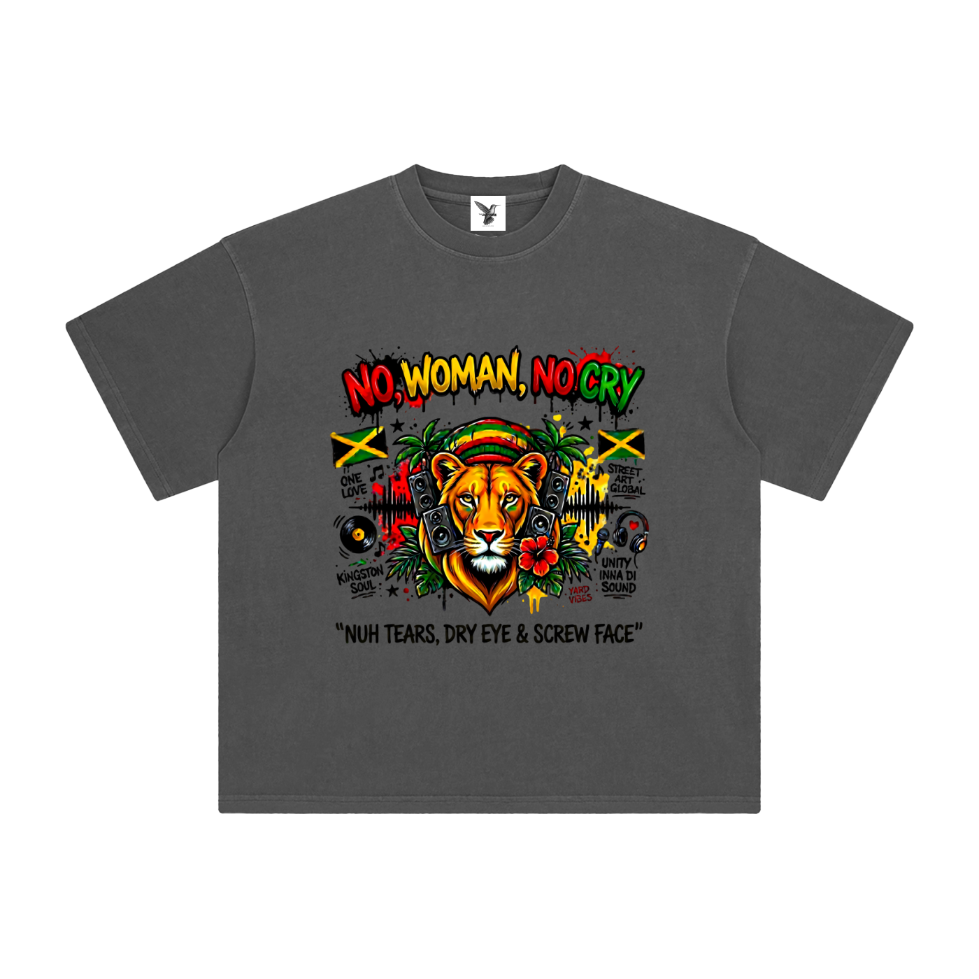 NO, WOMAN, NO CRY | Enzyme Washed T-Shirt