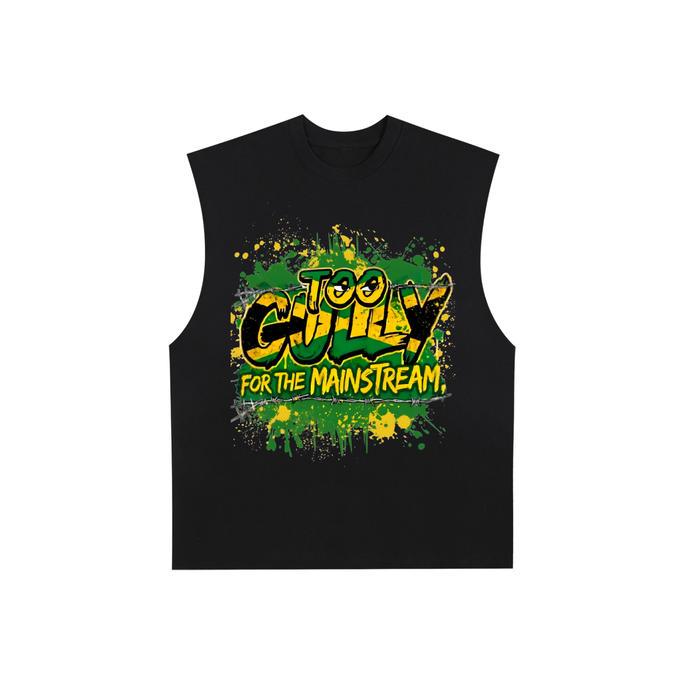 Too GULLY for the Mainstream Raw Edge Cotton Tank Top