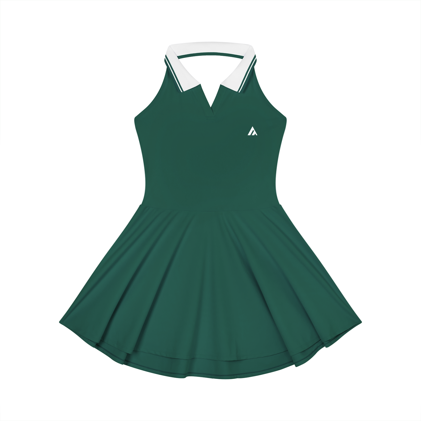 Women's Collared Halter A-Line Tennis Dress