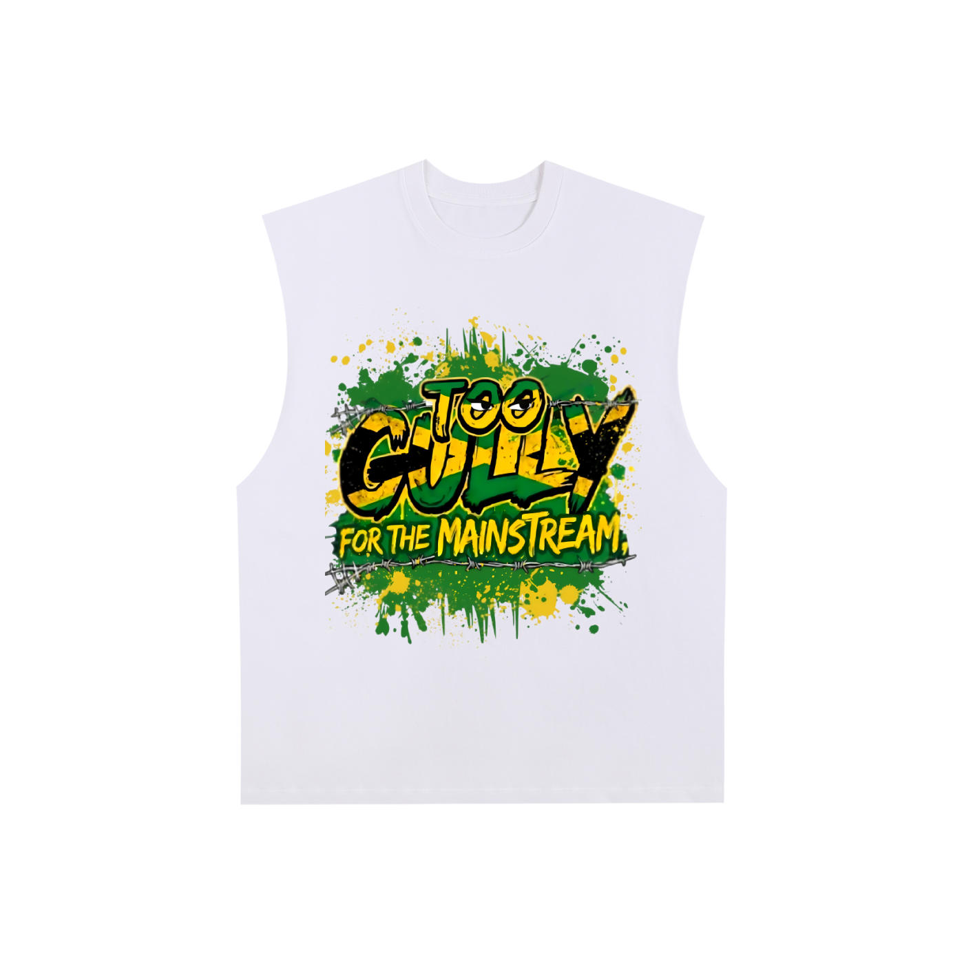 Too GULLY for the Mainstream Raw Edge Cotton Tank Top