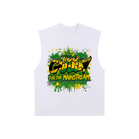 Too GULLY for the Mainstream Raw Edge Cotton Tank Top