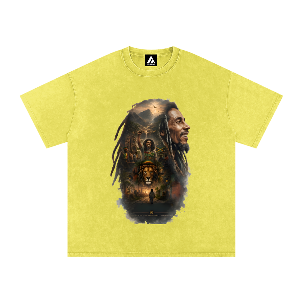 Snow Washed Oversized Cotton T-Shirt