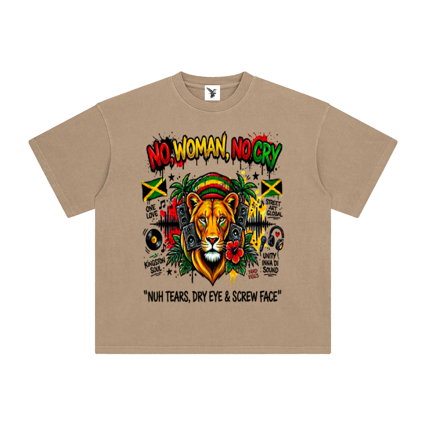 NO, WOMAN, NO CRY | Enzyme Washed T-Shirt