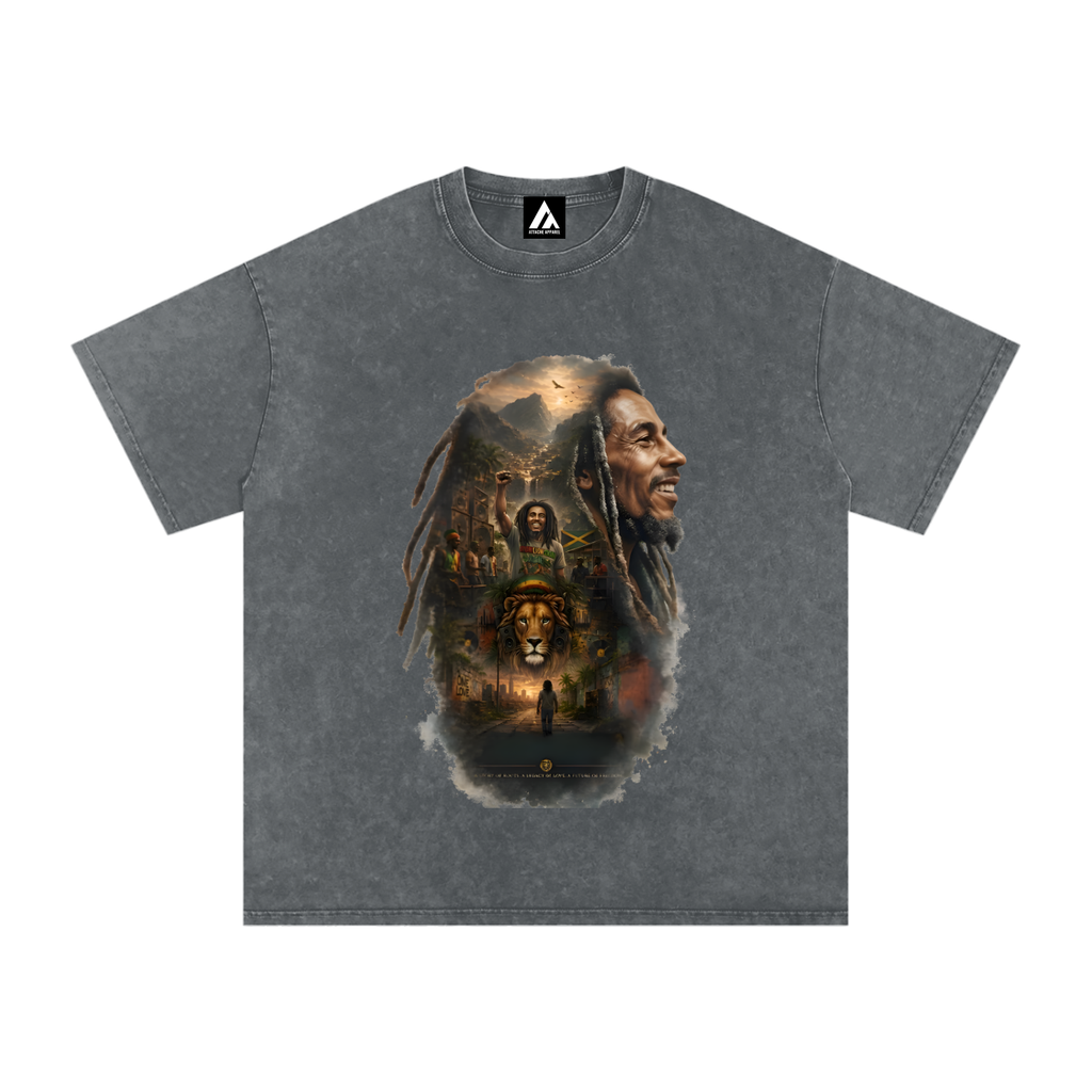 Snow Washed Oversized Cotton T-Shirt