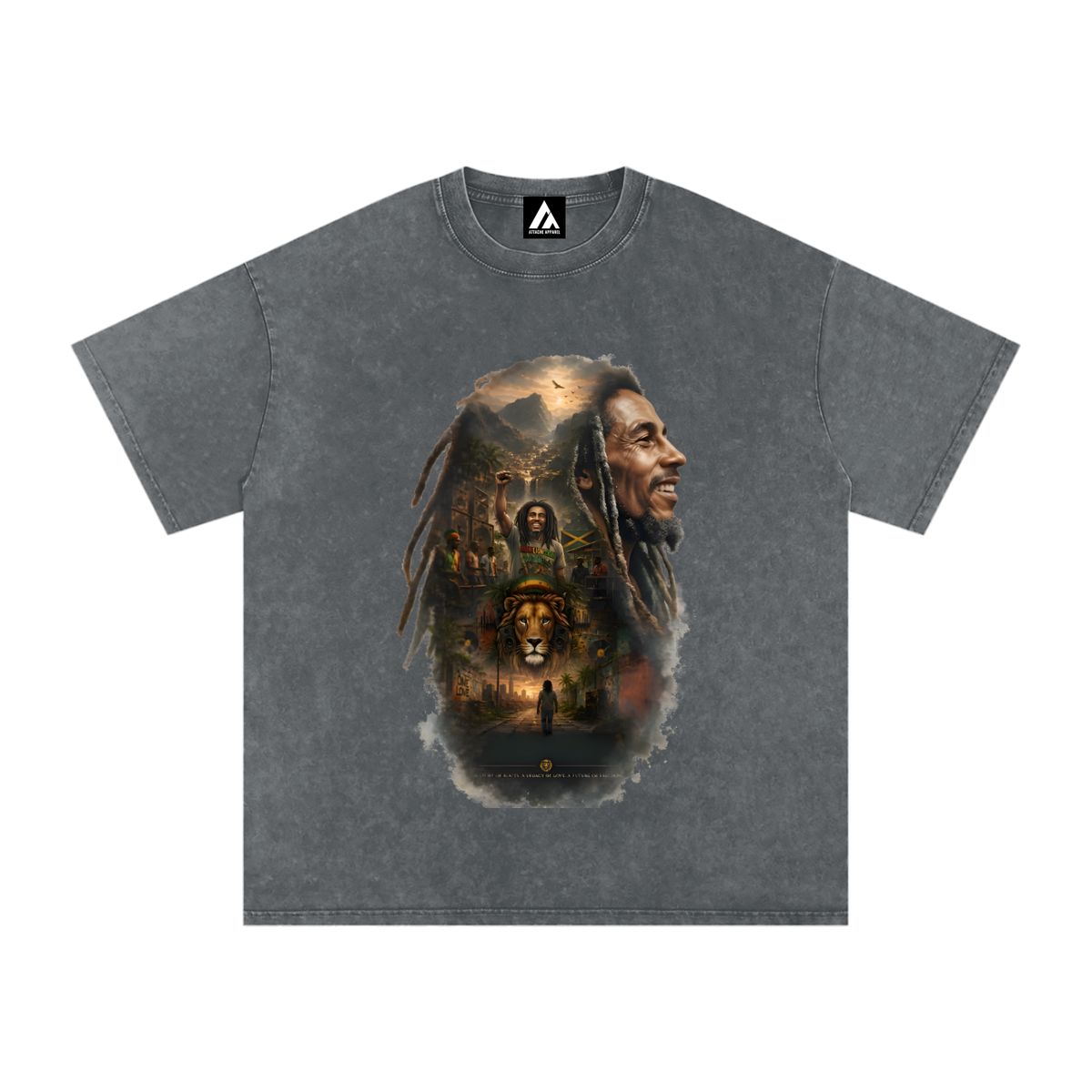 Snow Washed Oversized Cotton T-Shirt