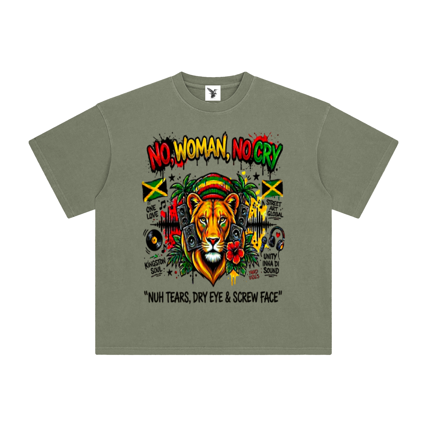 NO, WOMAN, NO CRY | Enzyme Washed T-Shirt