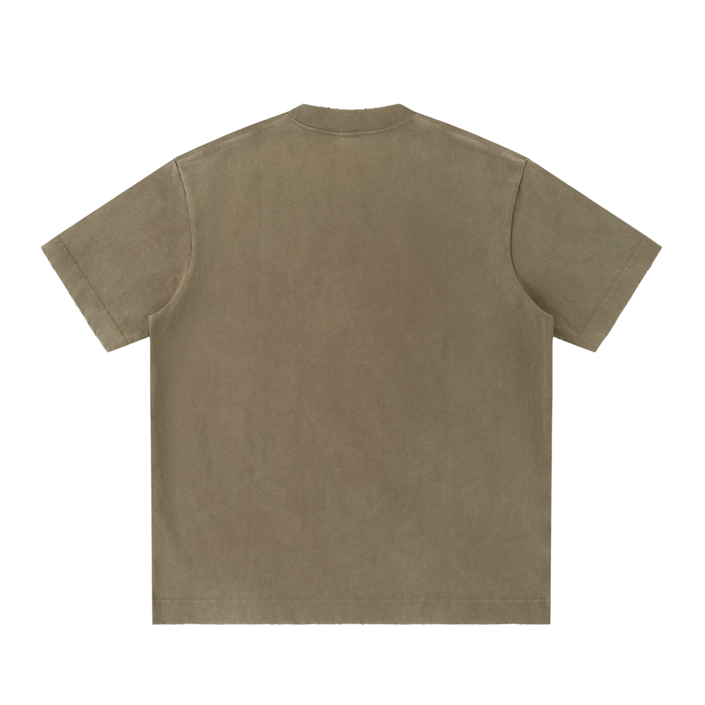 IRON LION ZION | Heavyweight Vintage Washed Frayed T-Shirt