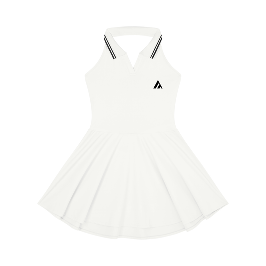 Women's Collared Halter A-Line Tennis Dress