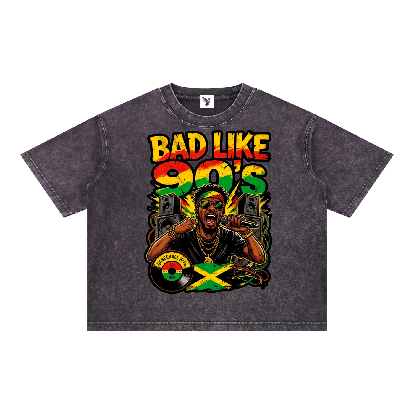 BAD LIKE 90's | Mineral Wash Boxy Cotton T-Shirt