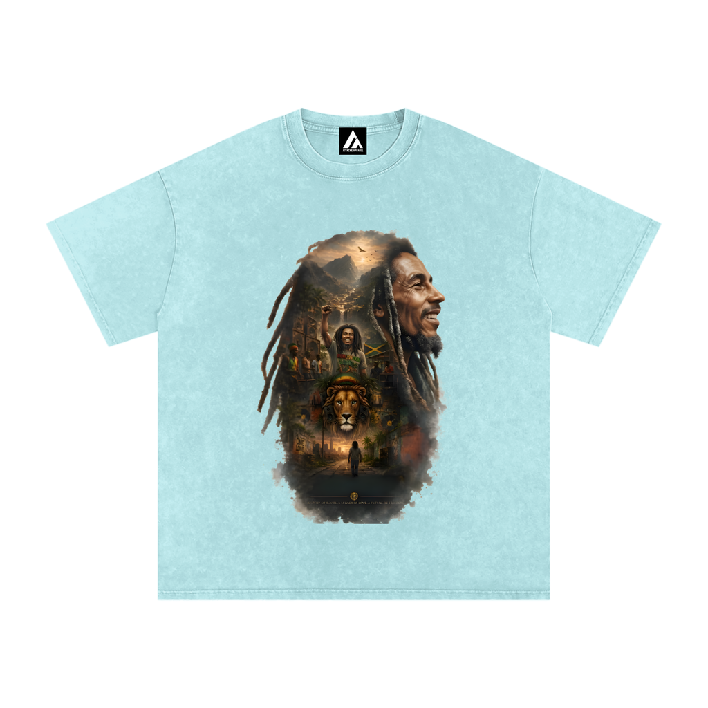 Snow Washed Oversized Cotton T-Shirt