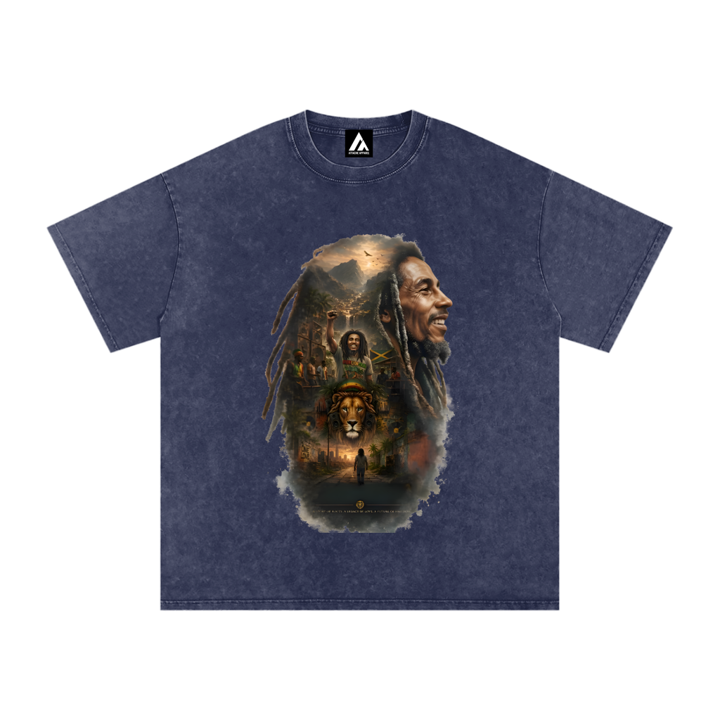 Snow Washed Oversized Cotton T-Shirt