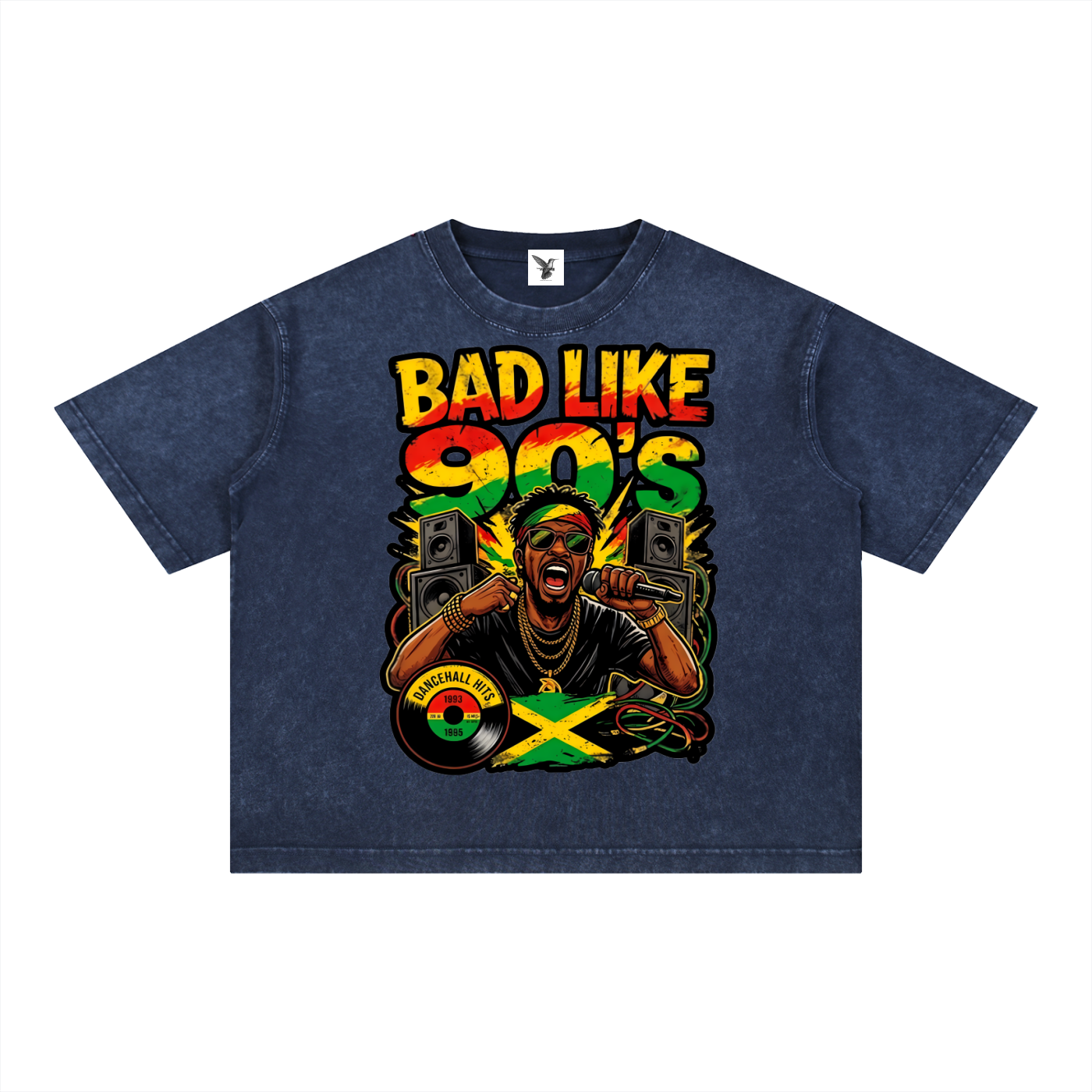 BAD LIKE 90's | Mineral Wash Boxy Cotton T-Shirt