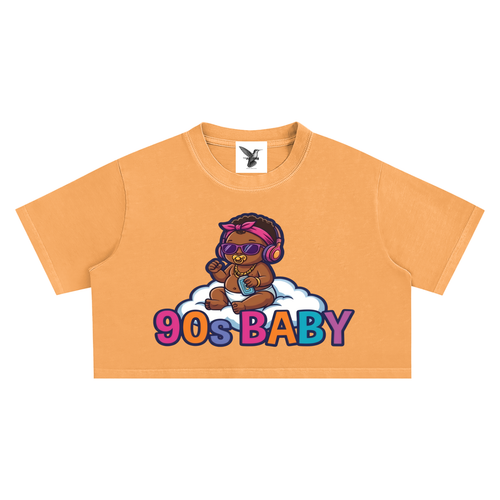 90's BABY | Snow Washed Crop Top