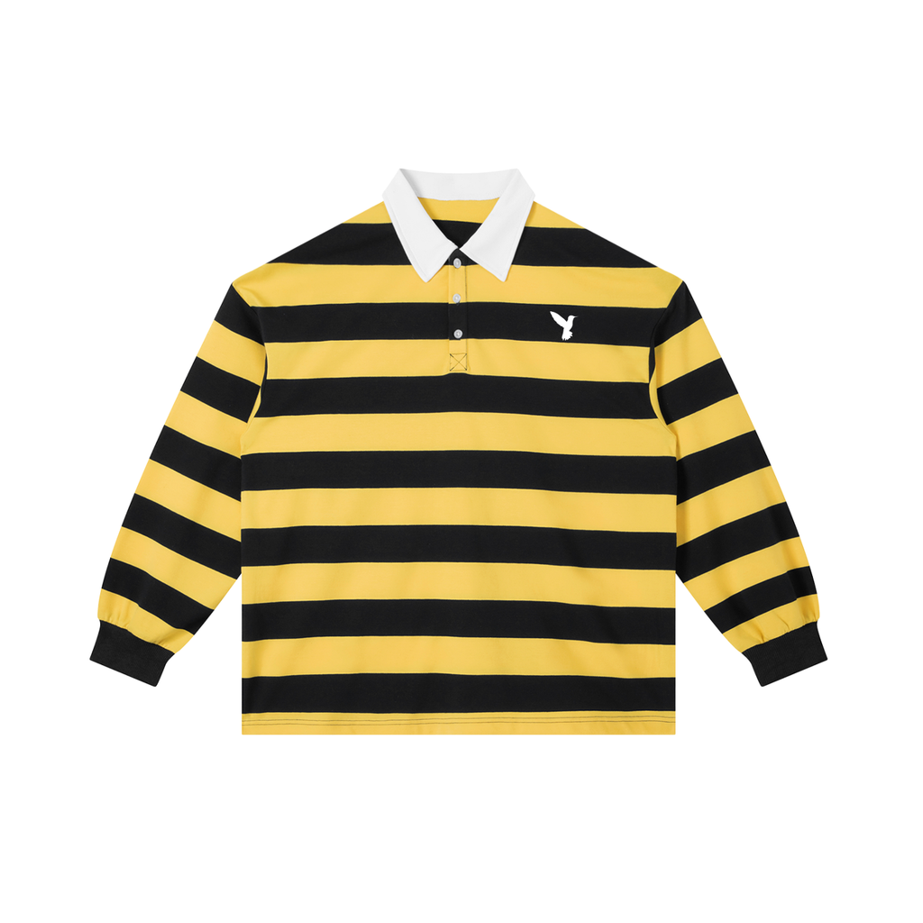 Color Block Stripe Polo Shirt
