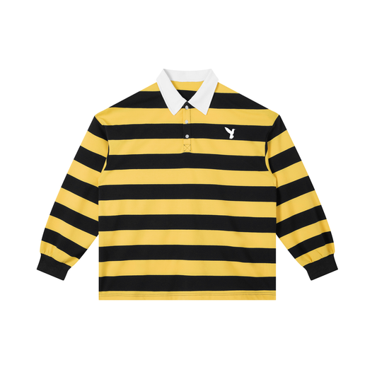 Color Block Stripe Polo Shirt