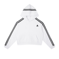 Contrast Side Stripe Cropped Hoodie