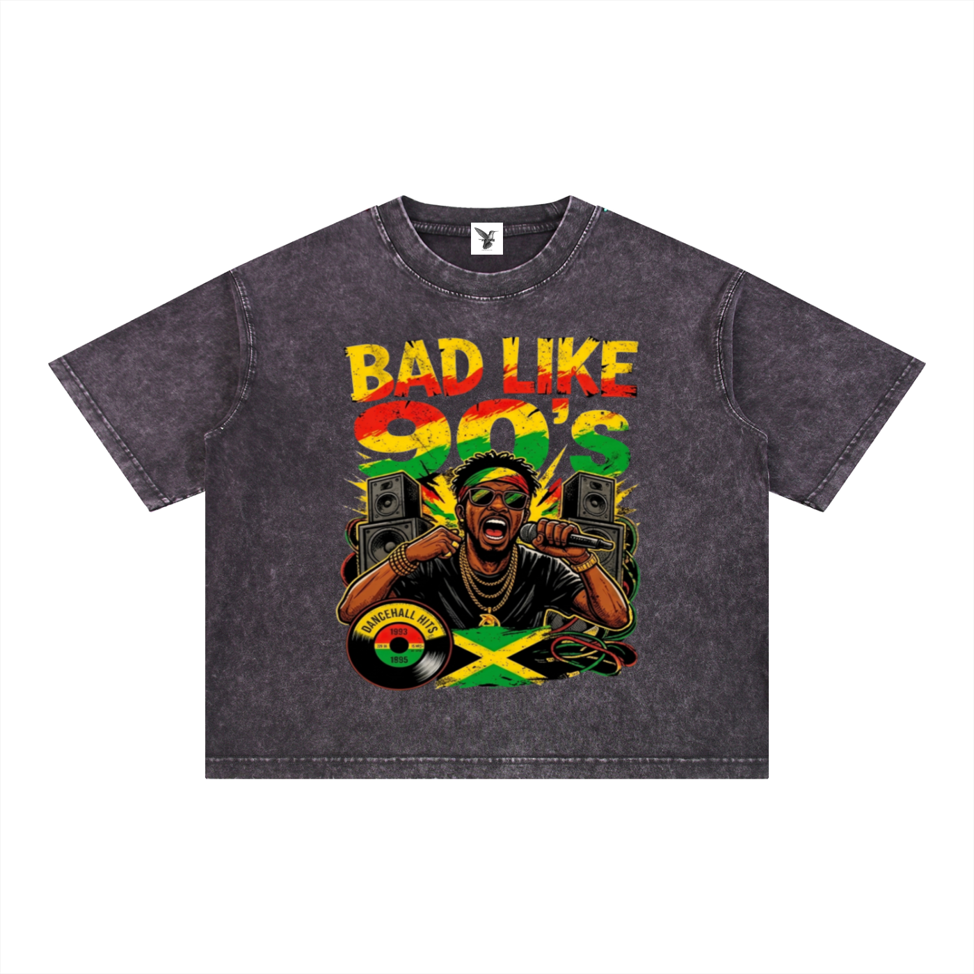 BAD LIKE 90's | Mineral Wash Boxy Cotton T-Shirt