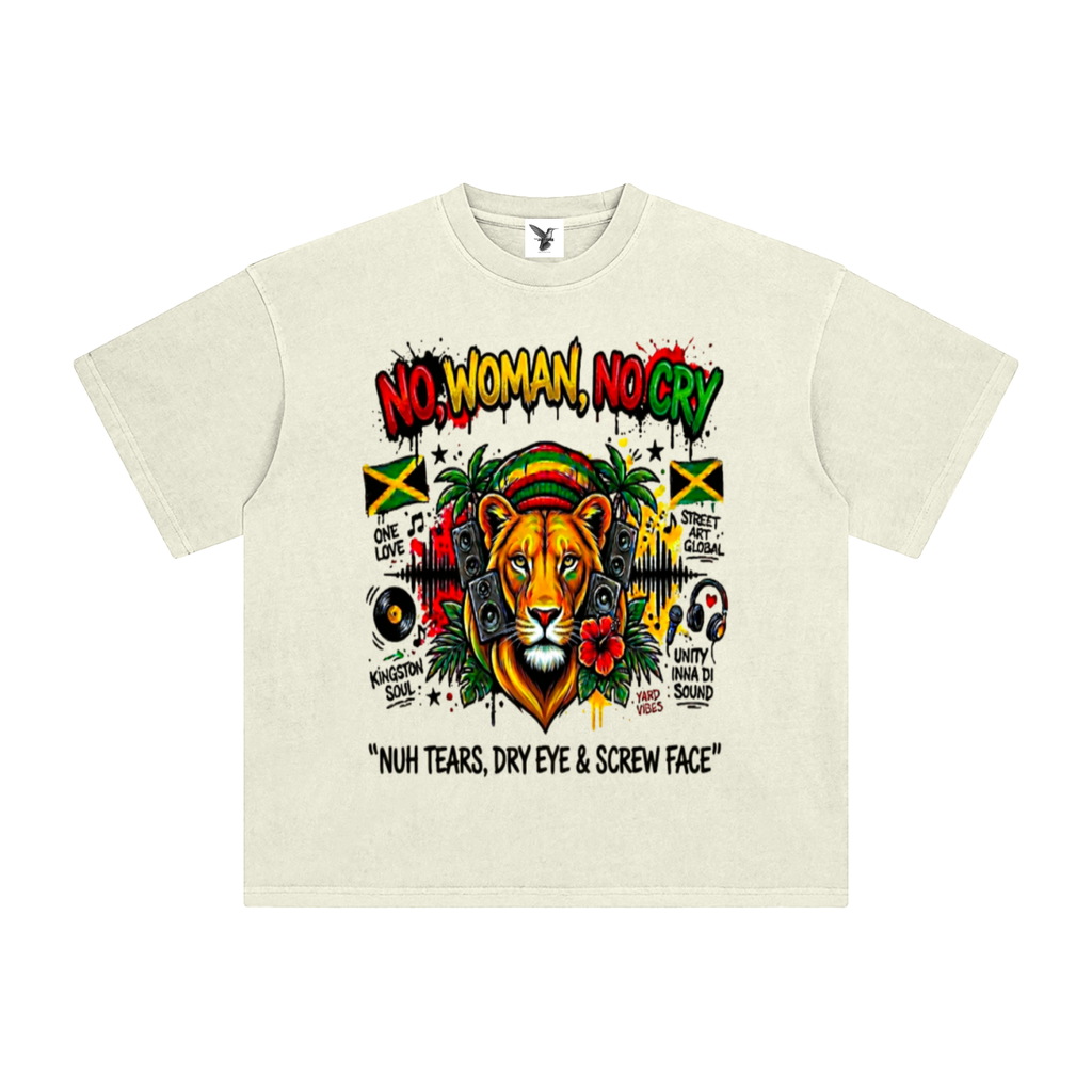 NO, WOMAN, NO CRY | Enzyme Washed T-Shirt