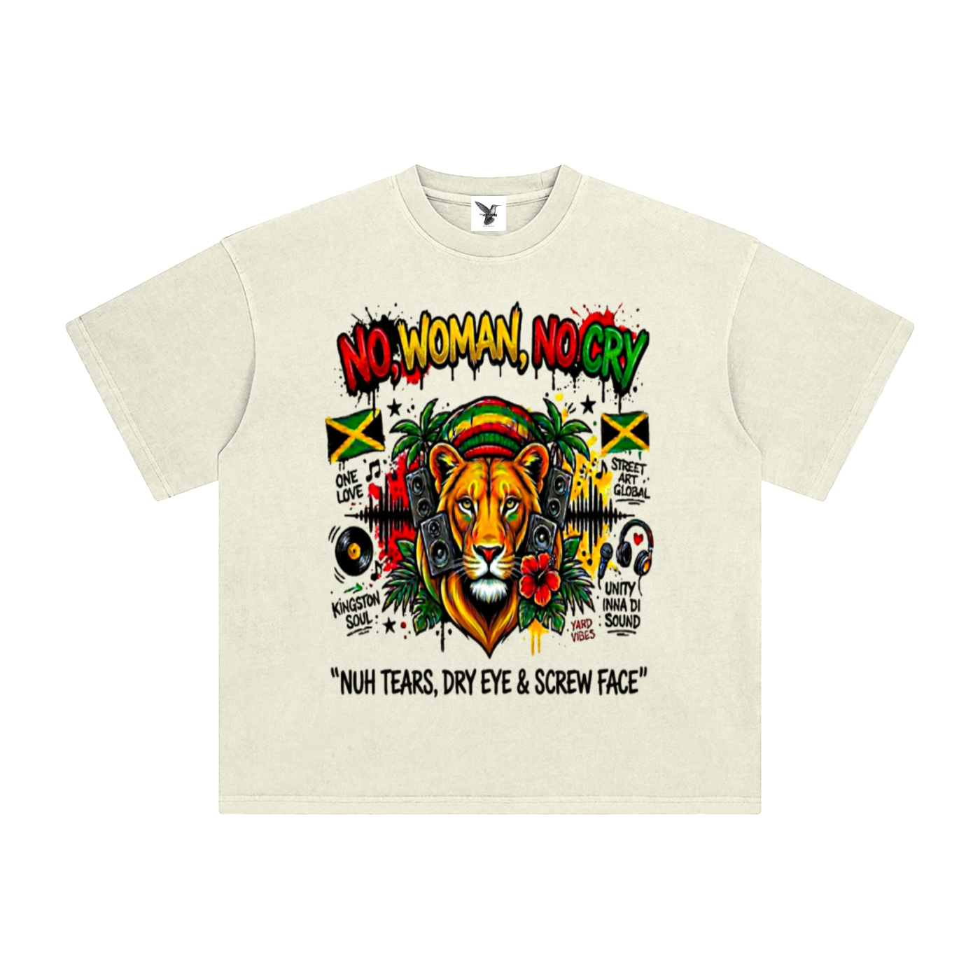 NO, WOMAN, NO CRY | Enzyme Washed T-Shirt