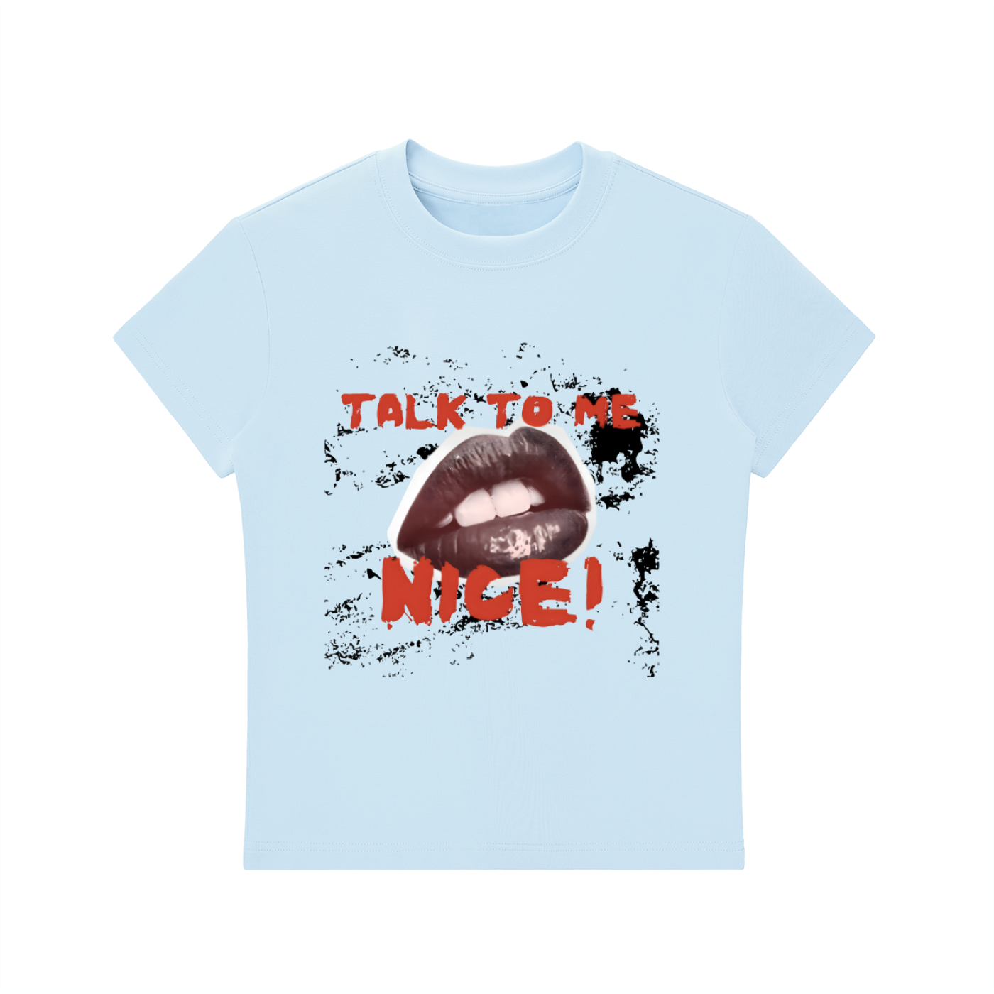 Talk To Mi Nice Essential Bodycon Crewneck T-Shirt